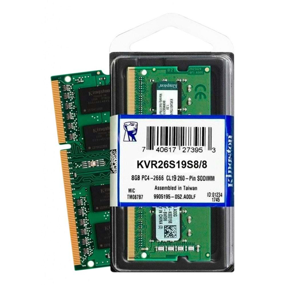 KINGSTON 8GB DDR4 2666 MHZ CL19 RAM