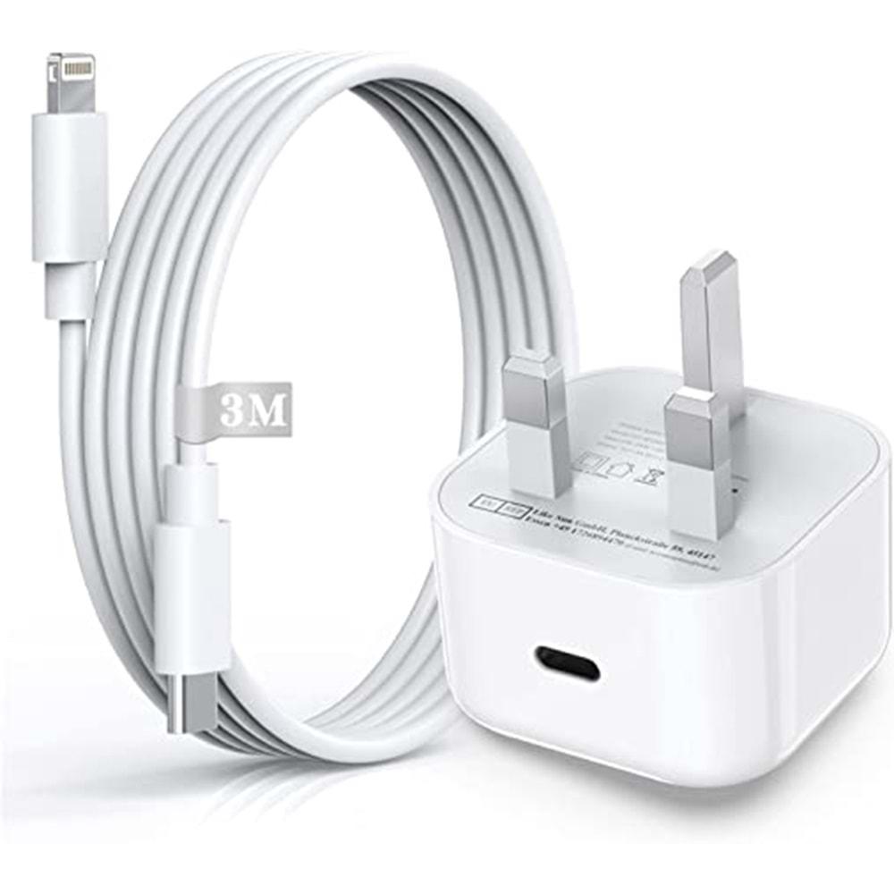 APPLE 20W USB-C POWER ADAPTER - USB-C TO LIGHTNING CABLE