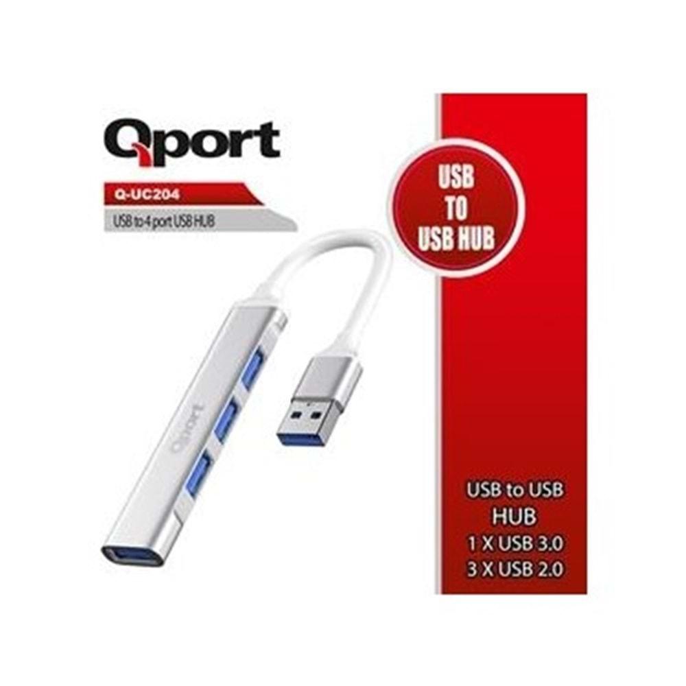 QPORT Q-UC204 USB TO 4 PORTUSB COKLAYICI