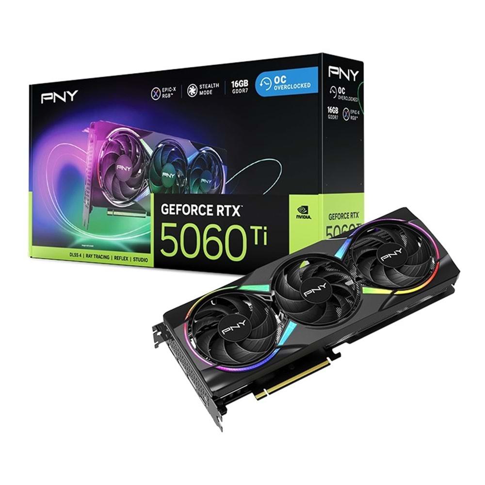 PNY RTX5060Ti 16GB ARGB OC GDDR7 128 Bit EKRAN KARTI
