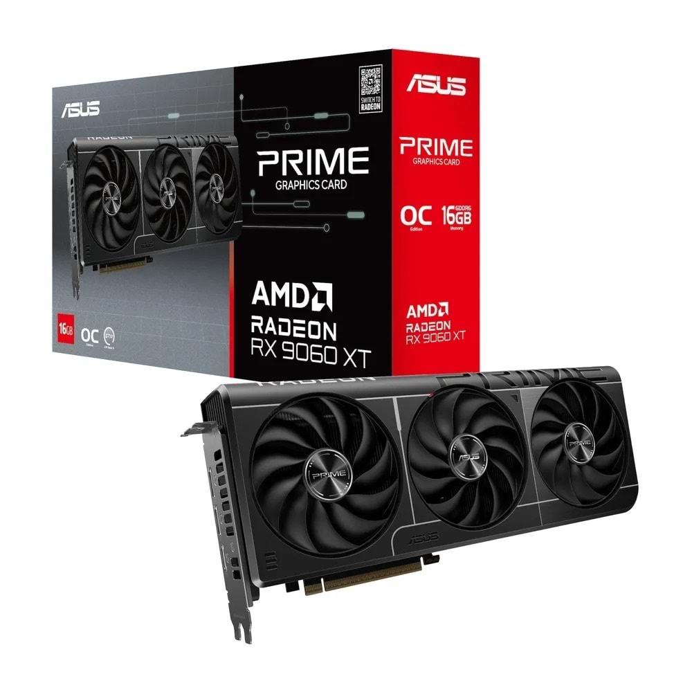 ASUS PRIME RX9060XT OC 16G 256 Bit 16GB RAM GDDR6 EKRAN KARTI