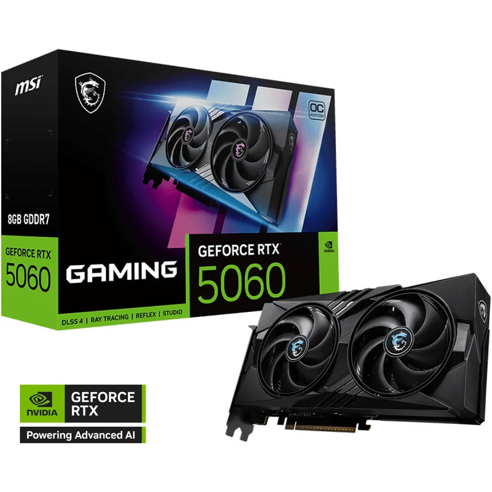 MSI SHADOW GEFORCE RTX 5060 8GB GAMING OC GDDR7 128 BIT