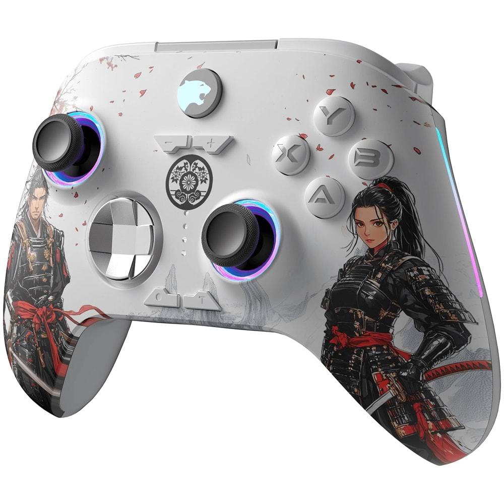 GamePower Force RGB Kablosuz Beyaz Gamepad (2.4G, Bluetooth,Kablolu) (PC Uyumlu)