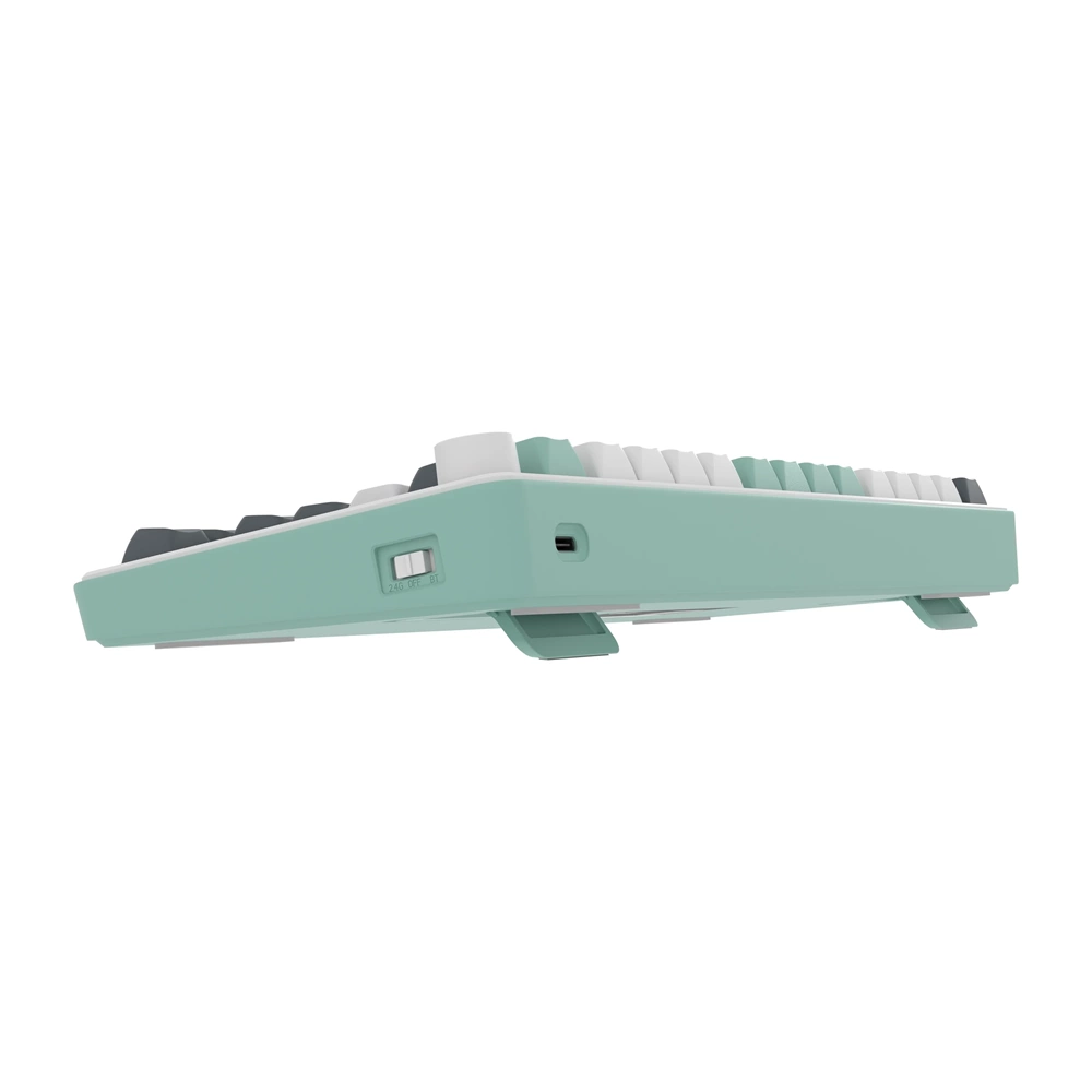 HAWK HK255 MEMBRANE LCD RGB KABLOSUZ/BLUETOOTH GRİ YEŞİL GAMİNG KLAVYE