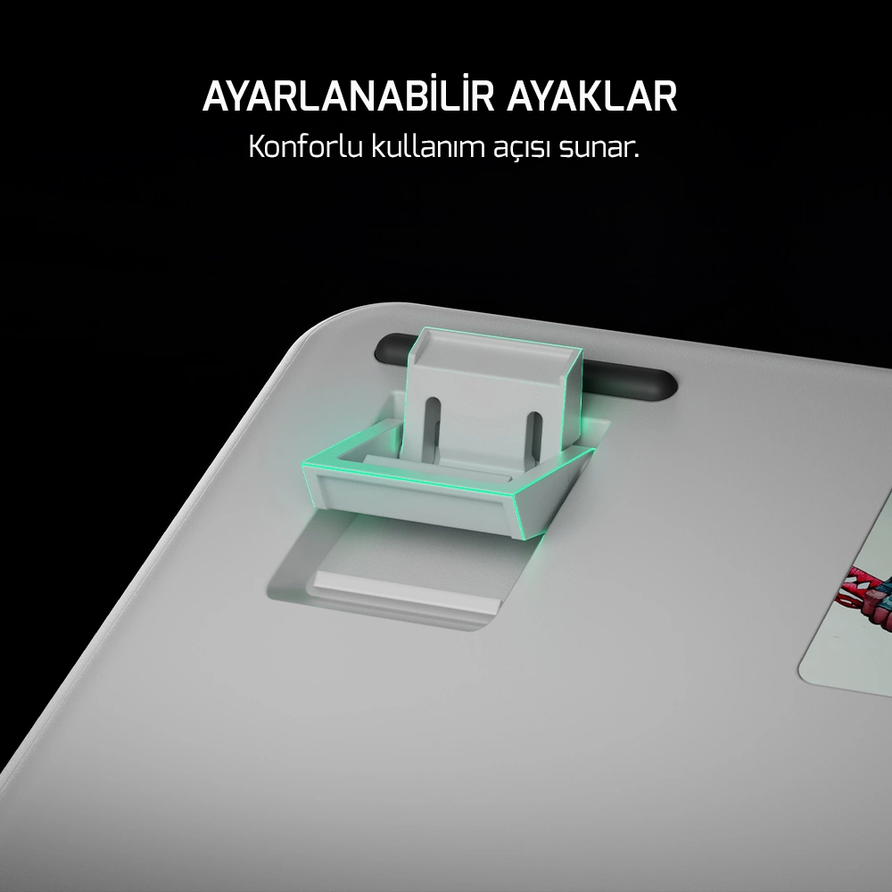 GamePower Zoom Hot Swap RGB Kablolu Mekanik Beyaz Gaming Klavye