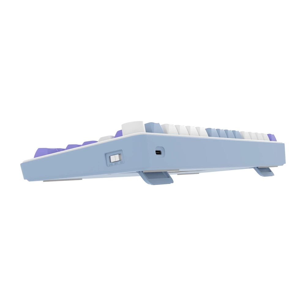 Hawk HK255 Membrane LCD RGB Kablosuz/Bluetooth Mavi Mor %75 Gaming Oyuncu Klavye