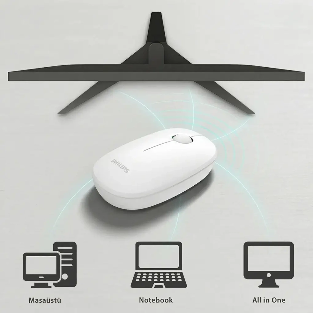 PHILIPS KABLOSUZ MOUSE SPK7378W BEYAZ