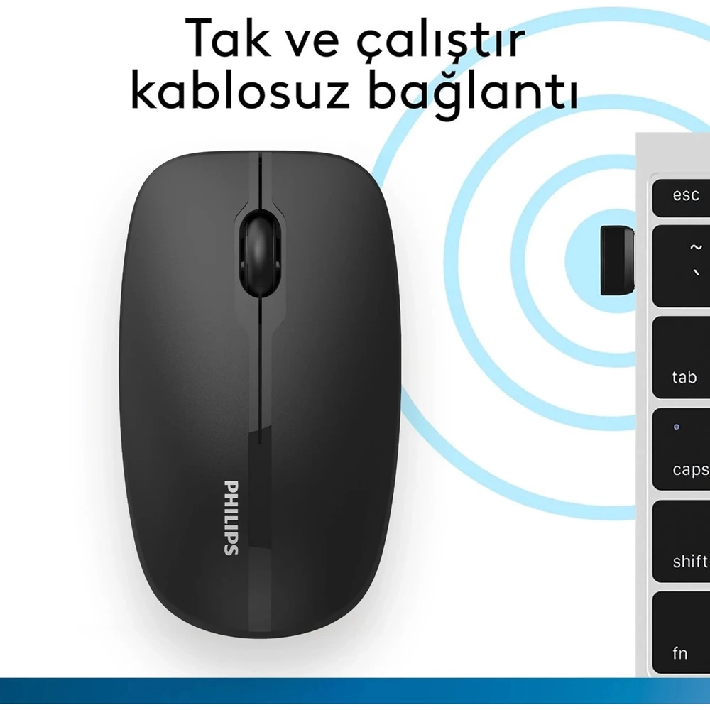 PHILIPS KABLOSUZ BLUETOOTH MOUSE SPK7418 SİYAH