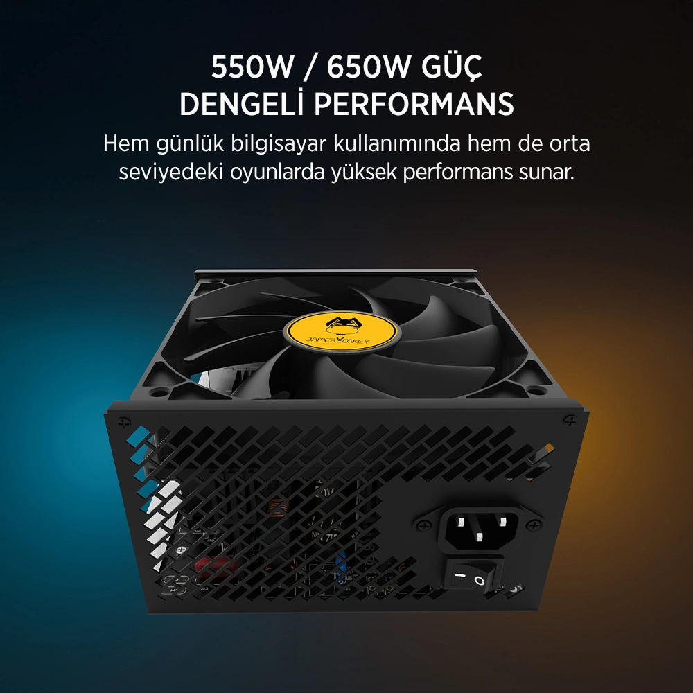 JAMES DONKEY HELIX H800 4XRBW ATX 650W GAMING KASA