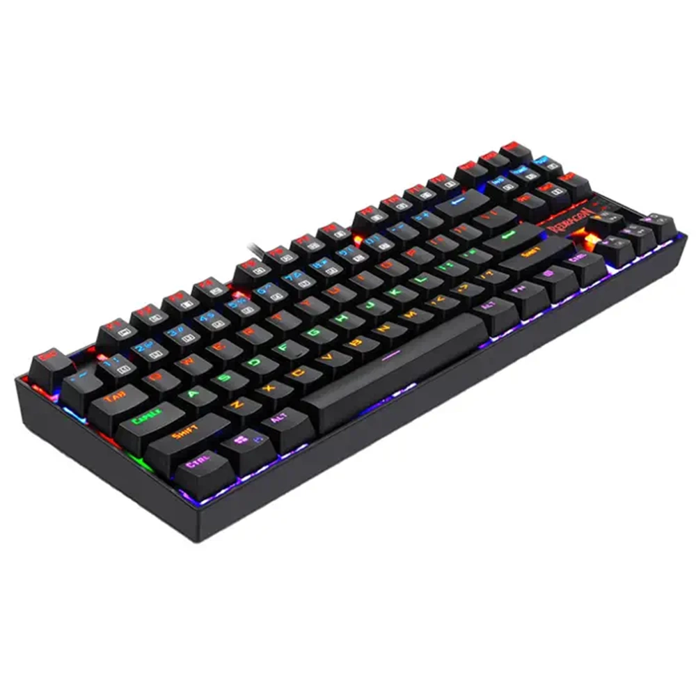 Redragon K552-KR Kumara Red Switch Rainbow TKL TR Q Mekanik Siyah Kablolu Gaming Klavye