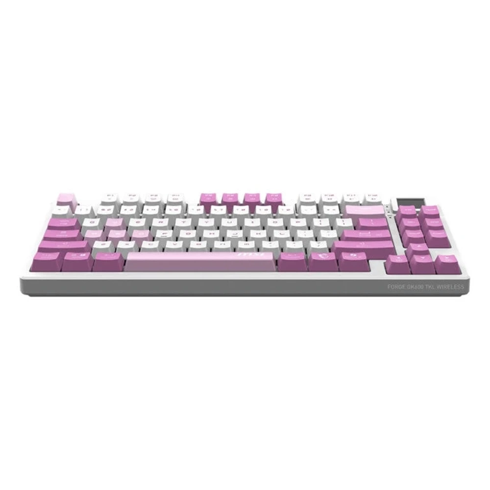 MSI FORGE GK600 TKL WIRELESS VIOLET RGB Kablosuz Hotswap Türkçe Mekanik Gaming Klavye