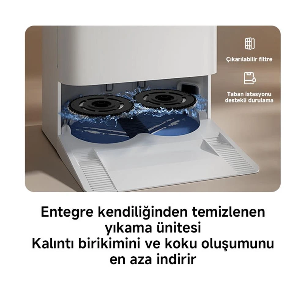 Xiaomi Robot Vacuum H50 Beyaz Akıllı Robot Süpürge