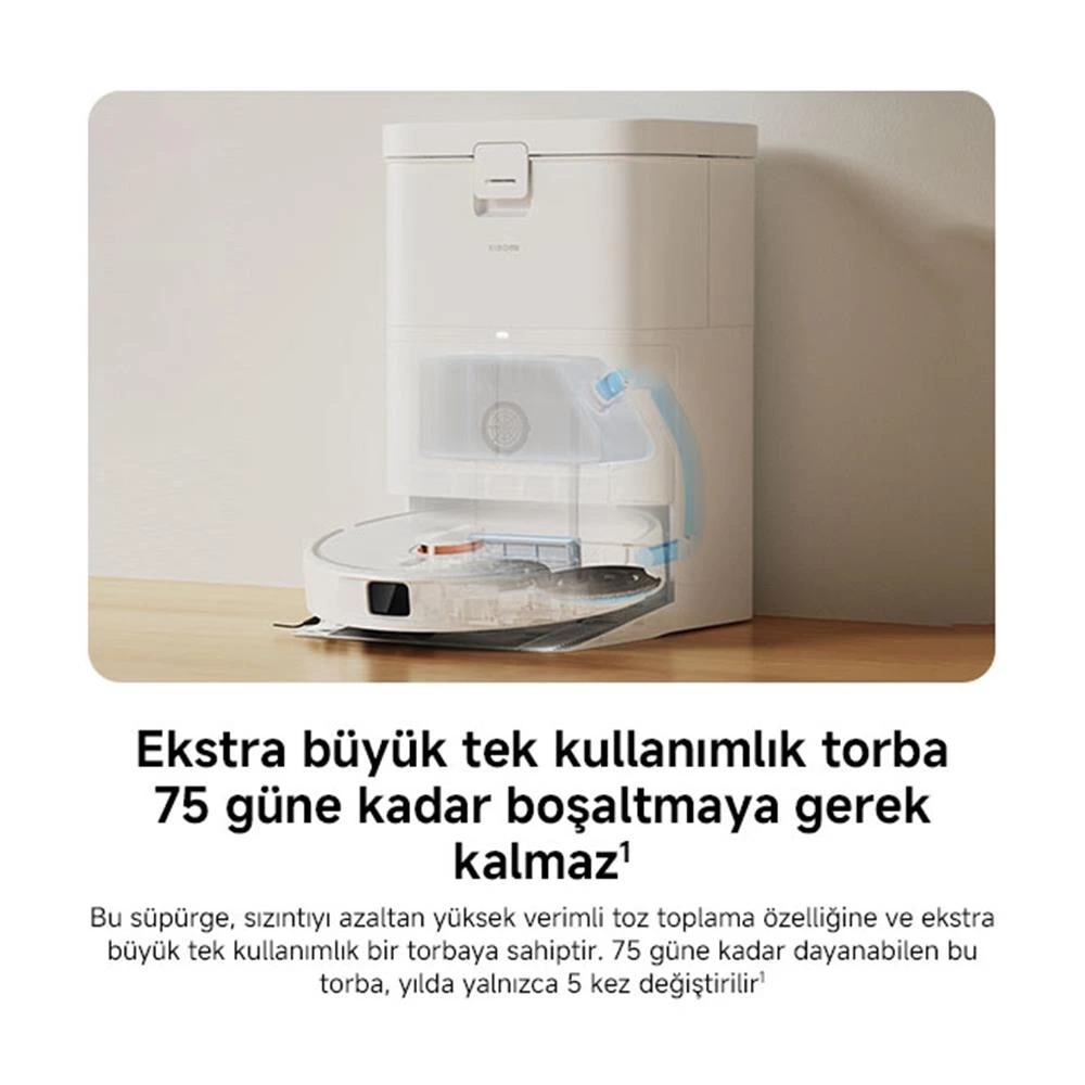 Xiaomi Robot Vacuum H50 Beyaz Akıllı Robot Süpürge