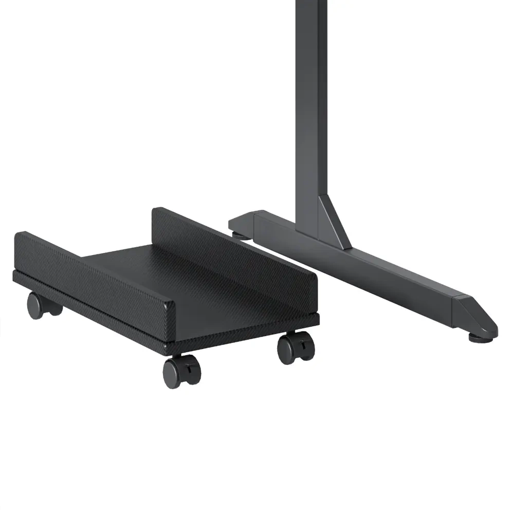Adax FOCUS Ergonomic with Pegboard & Charging Hub - Black Gaming Desk + PC Holder