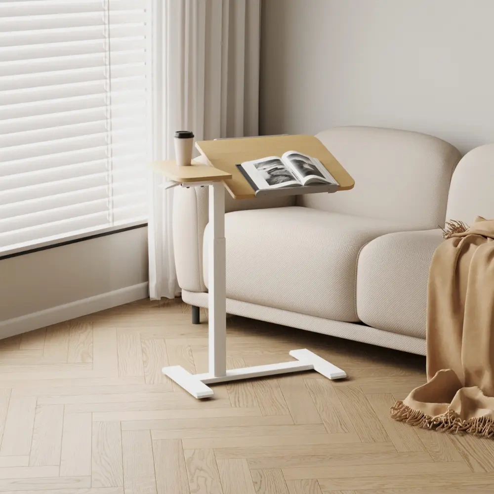 Adax AnyWhere Light Wood Ayarlanabilir Mobil Çalışma Masası Beyaz