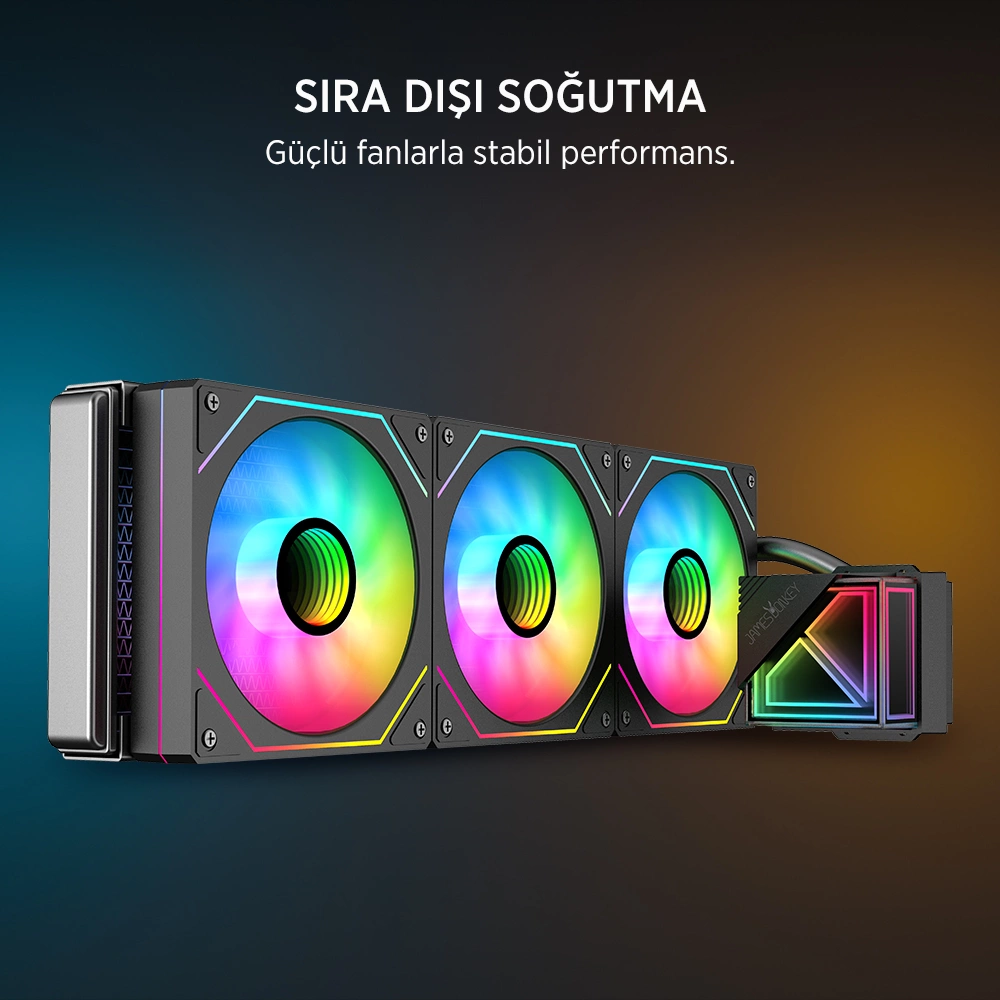 James Donkey Lugis JDC360 ARGB 360mm Siyah Sıvı İşlemci Soğutucu AM5 ve LGA1700 Uyumlu
