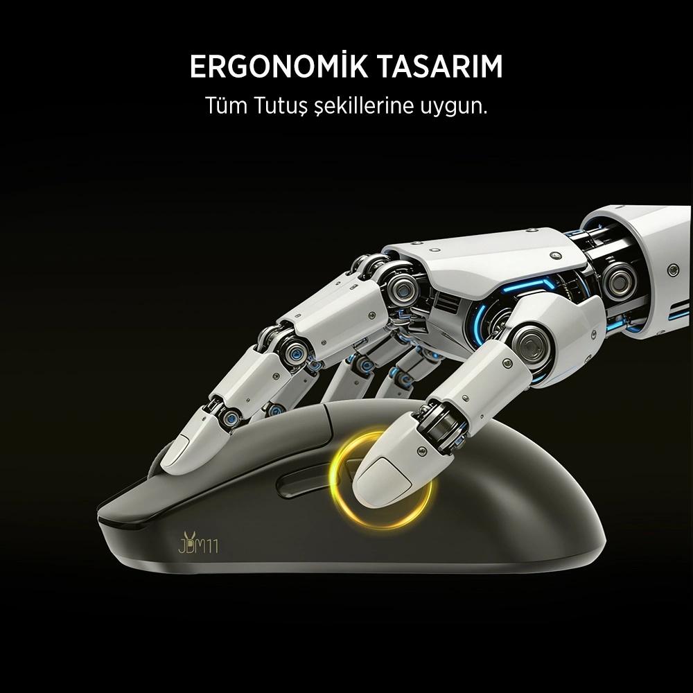 James Donkey JDM11 PAW3311 12.000DPI Triple Mode (Kablolu/Bluetooth/2.4G) Siyah Gaming Mouse