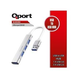 QPORT Q-UC204 USB TO 4 PORTUSB COKLAYICI