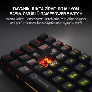 GAMEPOWER LYRA RGB 60M KLAVYE MEKANIK BLUE SWITCH SİYAH GAMEPOWER LYRA RGB 60M KLAVYE MEKANIK BLUE SWITCH SİYAH