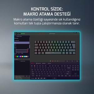 GAMEPOWER LYRA RGB 60M KLAVYE MEKANIK RED SWITCH SİYAH