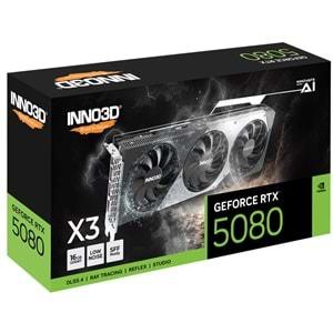 INNO3D RTX 5080 X3 OC 16GB 256 BIT GDDR7 EKRAN KARTI