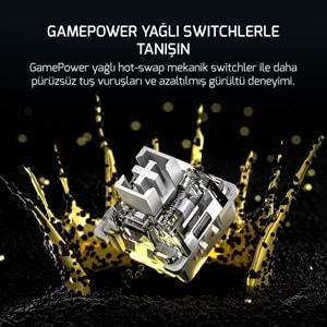 GamePower Gasket Pro X RGB Wireless/Bluetooth/Kablolu Mekanik Hot-Swap Yağlı Switch Gasket Gaming Klavye
