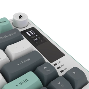 HAWK HK255 MEMBRANE LCD RGB KABLOSUZ/BLUETOOTH GRİ YEŞİL GAMİNG KLAVYE