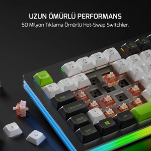 GamePower Nama RGB Mekanik Kablosuz Hot Swap Gaming Klavye