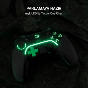 GamePower Vitrus Hall Effect Joystickli Kablosuz Gamepad (2.4G/Bluetooth) (PC Uyumlu)