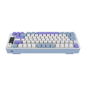Hawk HK255 Membrane LCD RGB Kablosuz/Bluetooth Mavi Mor %75 Gaming Oyuncu Klavye