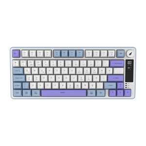 Hawk HK255 Membrane LCD RGB Kablosuz/Bluetooth Mavi Mor %75 Gaming Oyuncu Klavye