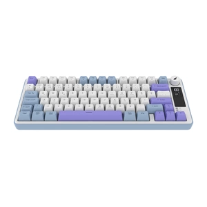 Hawk HK255 Membrane LCD RGB Kablosuz/Bluetooth Mavi Mor %75 Gaming Oyuncu Klavye
