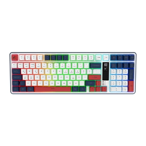 Hawk Gaming HK257 Membrane LCD RGB Kablosuz/Bluetooth Kırmızı Mavi Full Türkçe Gaming Klavye