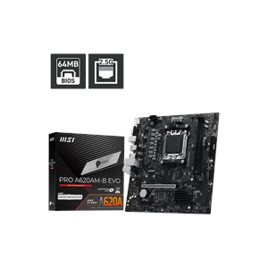 MSI PRO A620AM-B EVO AM5 DDR5 6800(OC) ANAKART