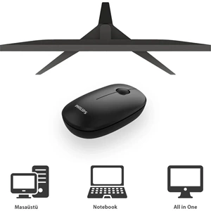 PHILIPS KABLOSUZ MOUSE SPK7378B SİYAH