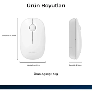 PHILIPS KABLOSUZ MOUSE SPK7378W BEYAZ