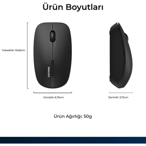 PHILIPS KABLOSUZ BLUETOOTH MOUSE SPK7418 SİYAH