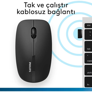 PHILIPS KABLOSUZ BLUETOOTH MOUSE SPK7418 SİYAH