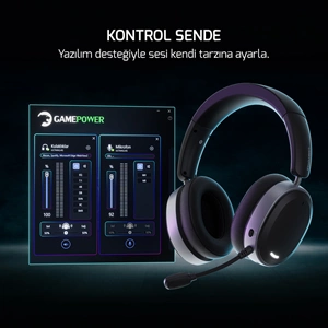 GamePower Ultima Wireless 360° Surround Hi-Fi Siyah Gaming (Oyuncu) Kulaklık