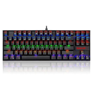 Redragon K552-KR Kumara Red Switch Rainbow TKL TR Q Mekanik Siyah Kablolu Gaming Klavye