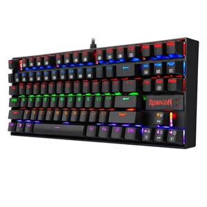 Redragon K552-KR Kumara Red Switch Rainbow TKL TR Q Mekanik Siyah Kablolu Gaming Klavye