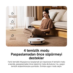 Xiaomi Robot Vacuum H50 Beyaz Akıllı Robot Süpürge