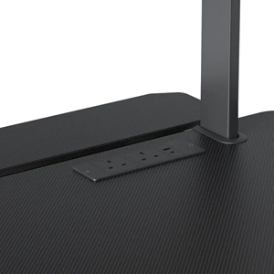 Adax FOCUS Ergonomic with Pegboard & Charging Hub - Black Gaming Desk + PC Holder