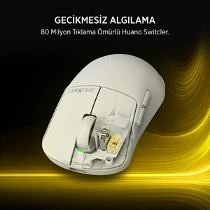 James Donkey JDM11 PAW3311 12.000DPI Triple Mode (Kablolu/Bluetooth/2.4G) Beyaz Gaming Mouse