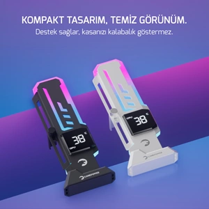GAMEPOWER HEATSYNC ARGB LCD EKRAN KARTI TUTUCU BEYAZ
