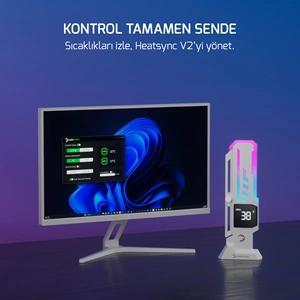 GAMEPOWER HEATSYNC ARGB LCD EKRAN KARTI TUTUCU BEYAZ