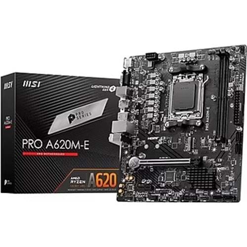 MSI PRO A620M-E 6400Mhz(OC) M.2 HDMI VGA mATX AM5 ANAKART