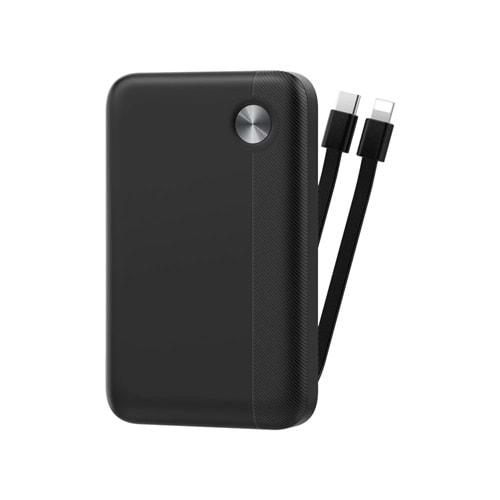 WIWU P060 TYPE-C LIGHTLING ÇIKIŞLI TAŞINABİLİR 10000mah PAWERBANK SİYAH