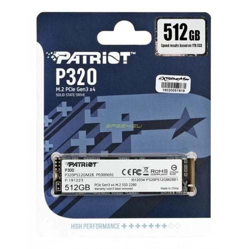 PATRIOT P320 GEN3 512GB SSD 3000/2200MB/s