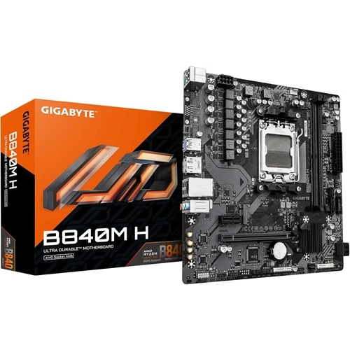 GIGABYTE B840M H DDR5 AMD B840 AM5 Soket DDR5 7200(OC) MHz mATX Anakart